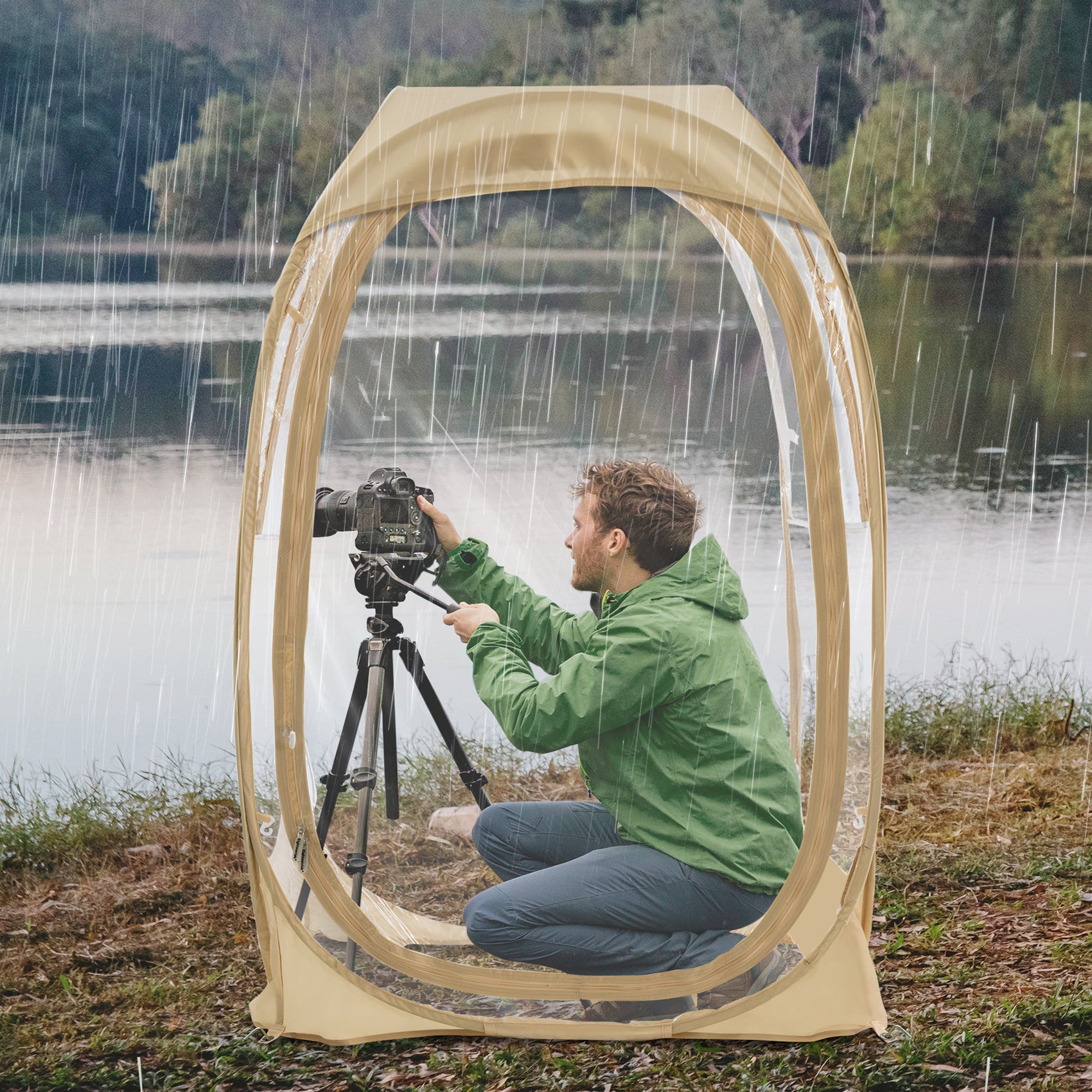 EighteenTek 1-6 Person Instant Weatherproof Pod Sports Tent Bubble Tent Outdoor Pop Up Shelter