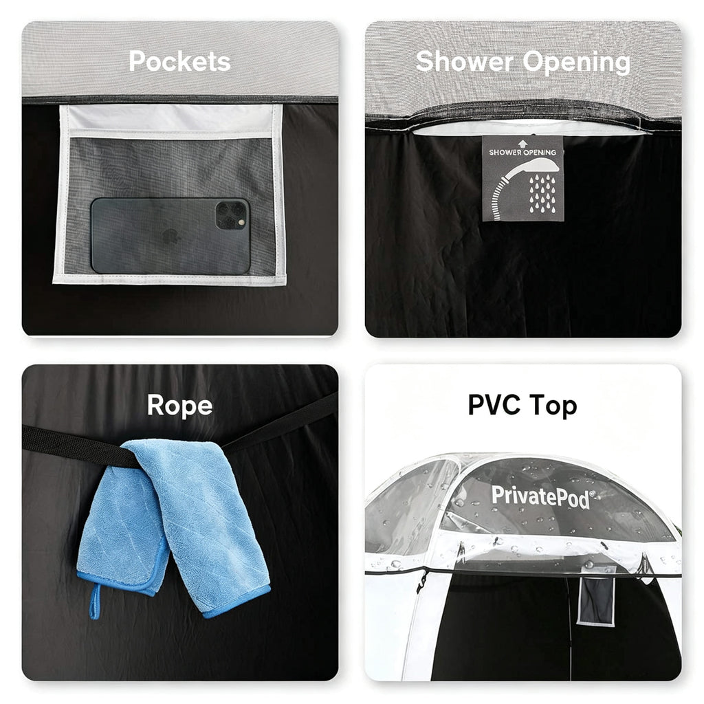 PrivatePod® Shower Tent Changing Room Outdoor Toilet Privacy Pop Up Camping Dressing Portable Shelter Teflon Coating Fabric