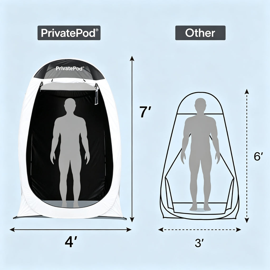 PrivatePod® Shower Tent Changing Room Outdoor Toilet Privacy Pop Up Camping Dressing Portable Shelter Teflon Coating Fabric