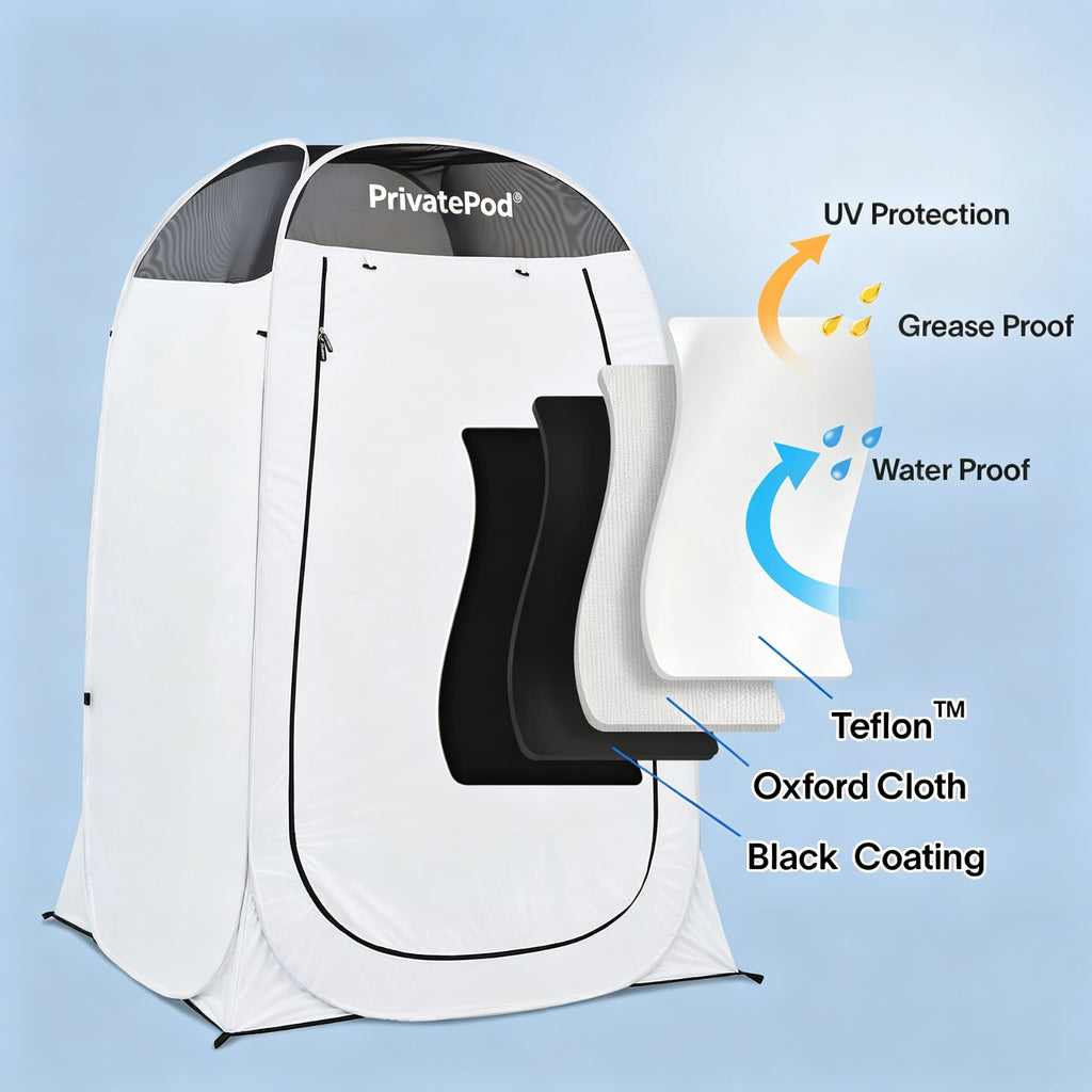 PrivatePod® Shower Tent Changing Room Outdoor Toilet Privacy Pop Up Camping Dressing Portable Shelter Teflon Coating Fabric