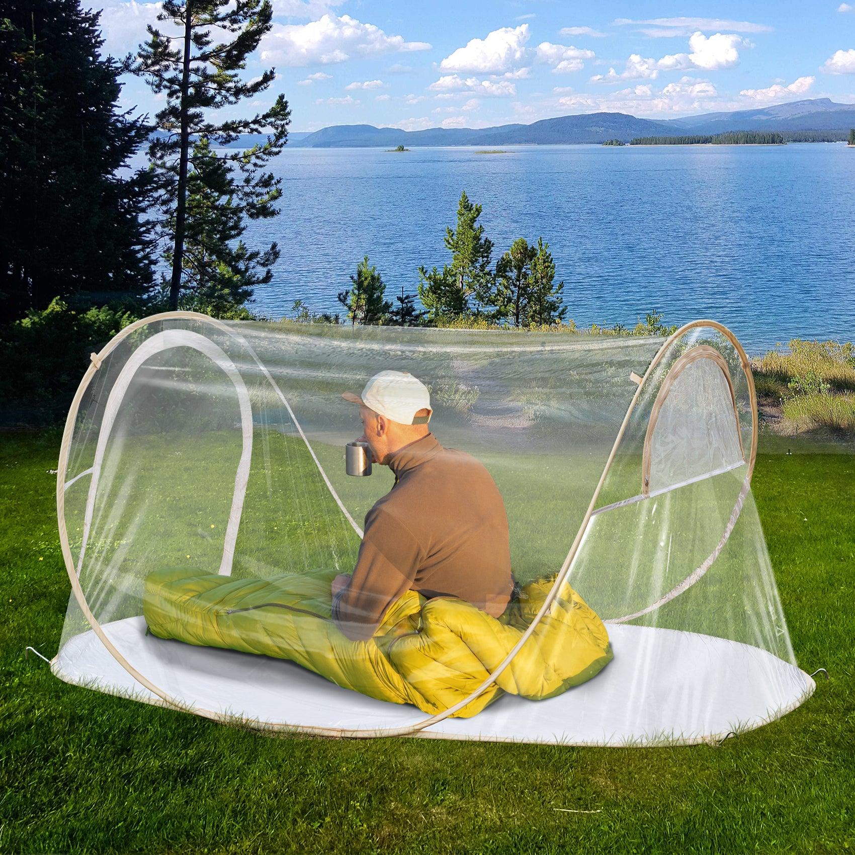pop up transparent tent EighteenTek Clear Pop Up Tent Camping Stargazing Transparent Instant W – PrivatePod