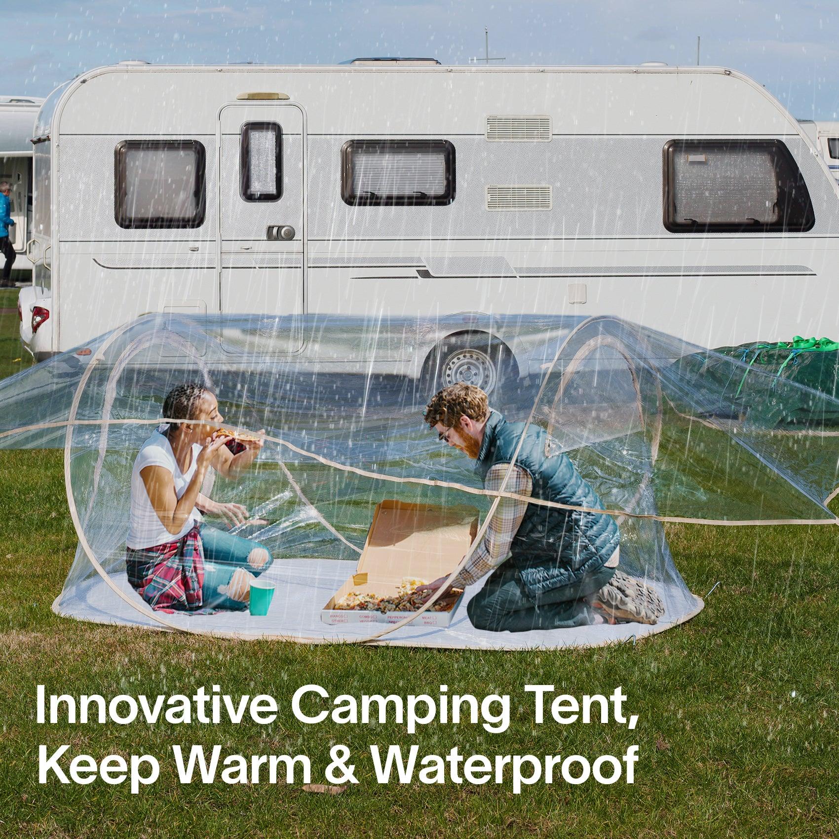 EighteenTek Clear Pop Up Tent Camping Stargazing Transparent Instant Weather Pod