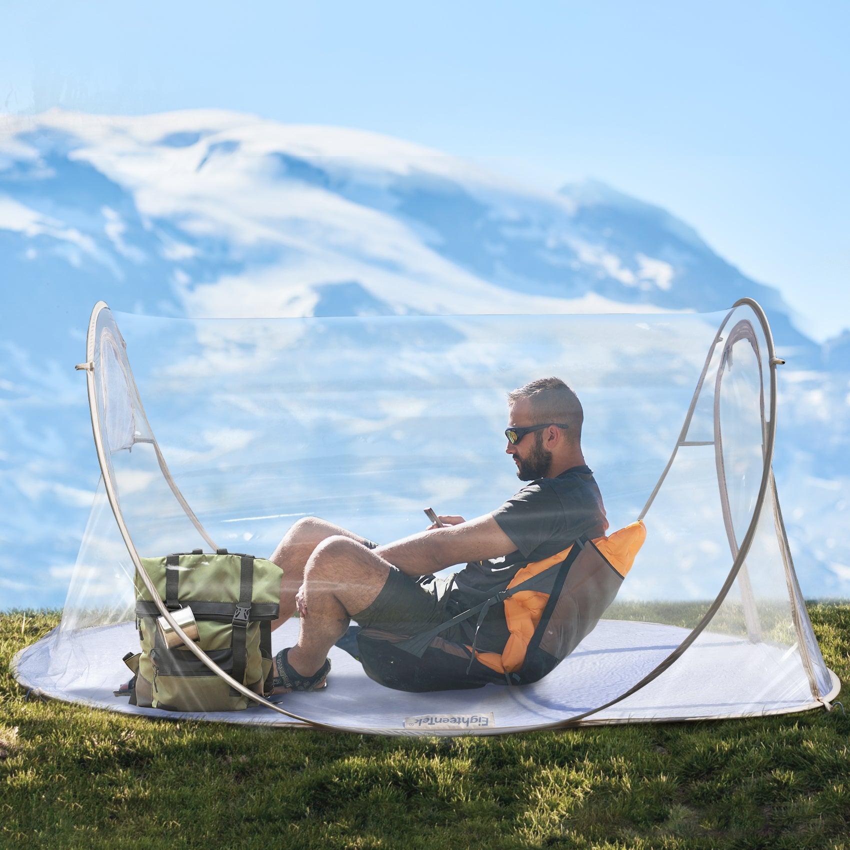 EighteenTek Clear Pop Up Tent Camping Stargazing Transparent Instant Weather Pod