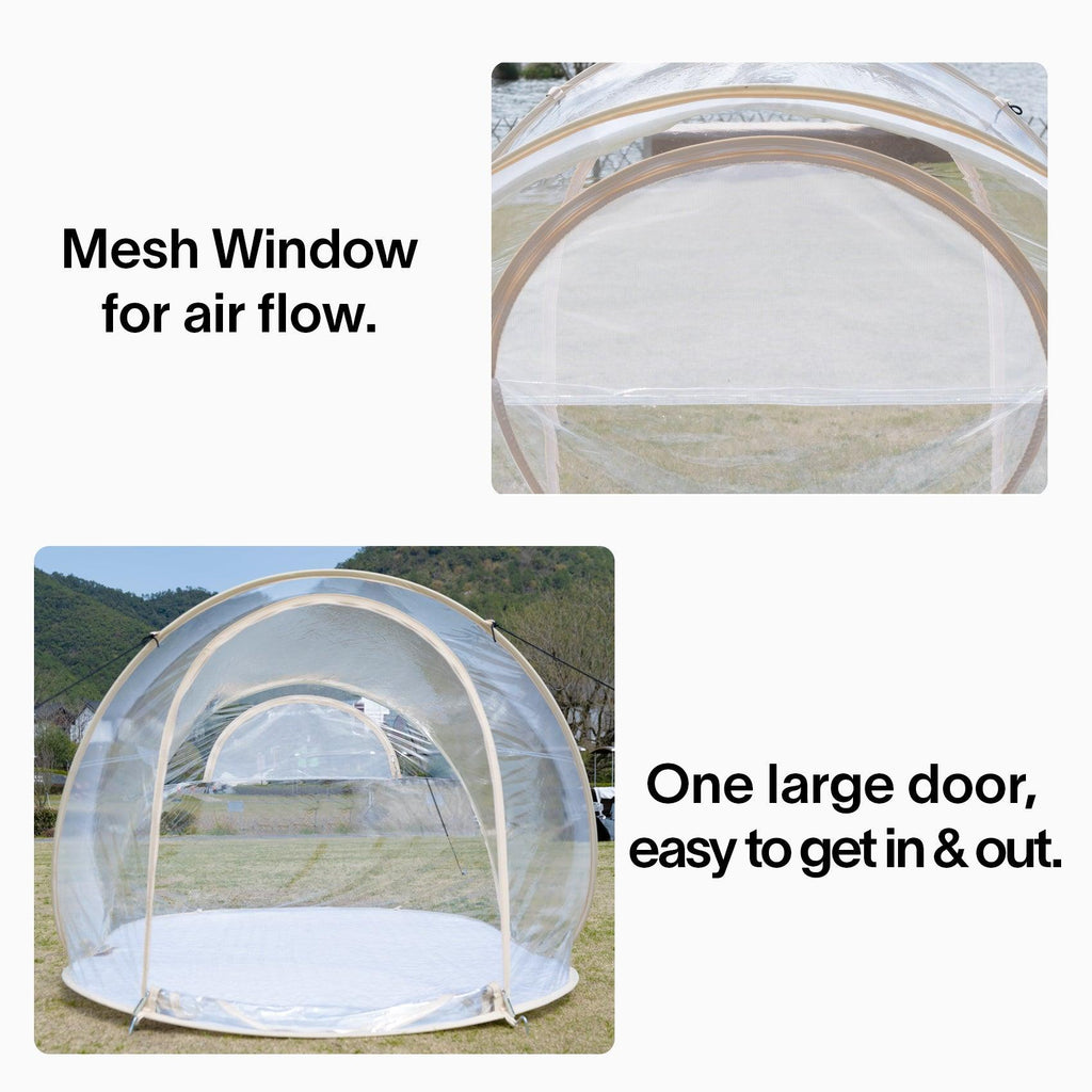 EighteenTek Clear Pop Up Tent Camping Stargazing Transparent Instant Weather Pod