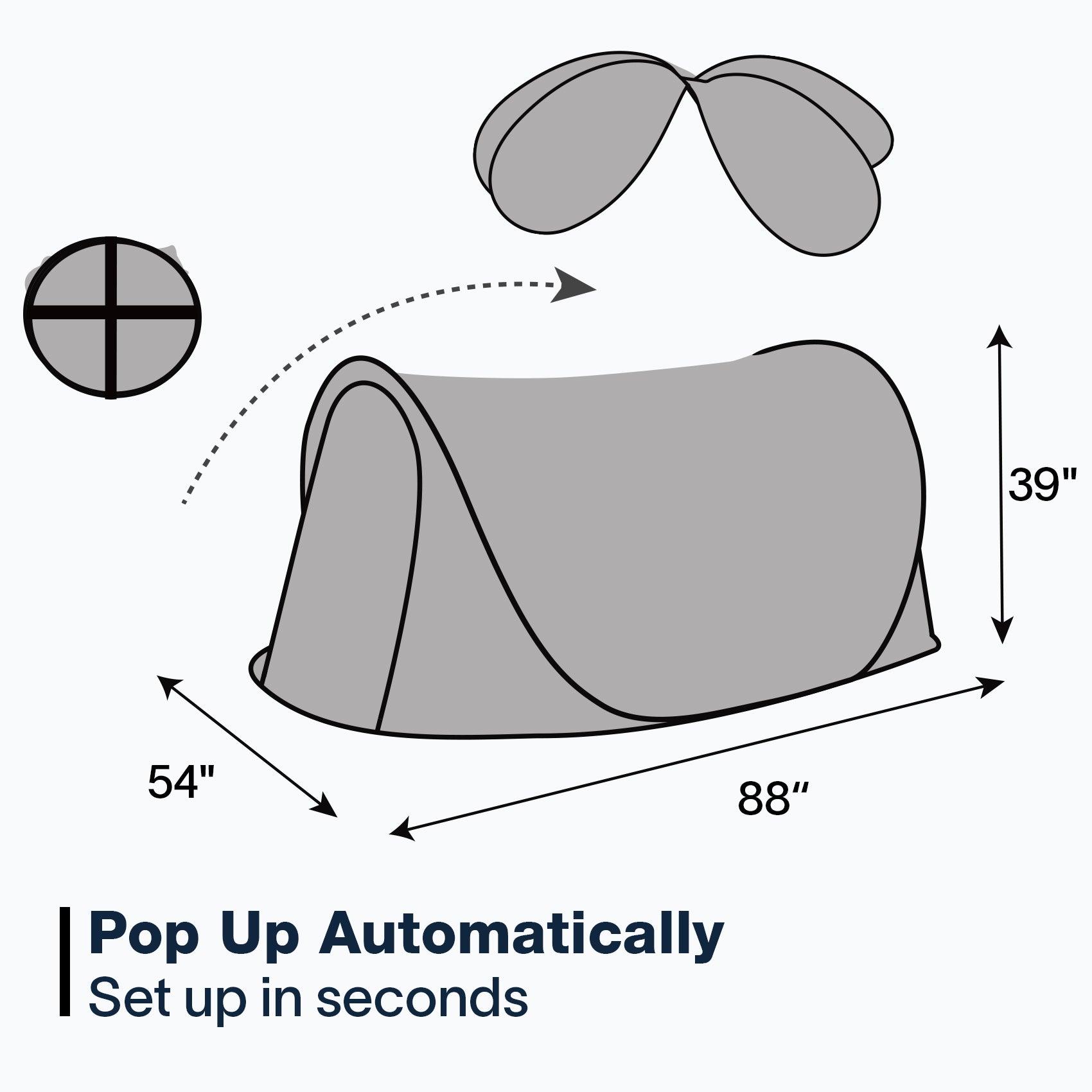 EighteenTek Clear Pop Up Tent Camping Stargazing Transparent Instant Weather Pod